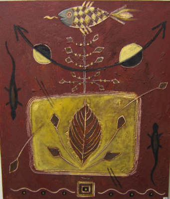 Symbole XXIX  2003  70x60  Technique mixte sur toile